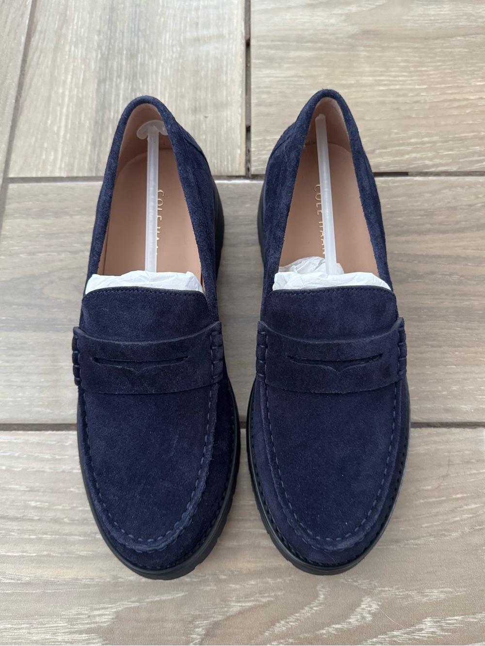 NWOT Cole Haan Penny Loafers - Navy Blue Velvet